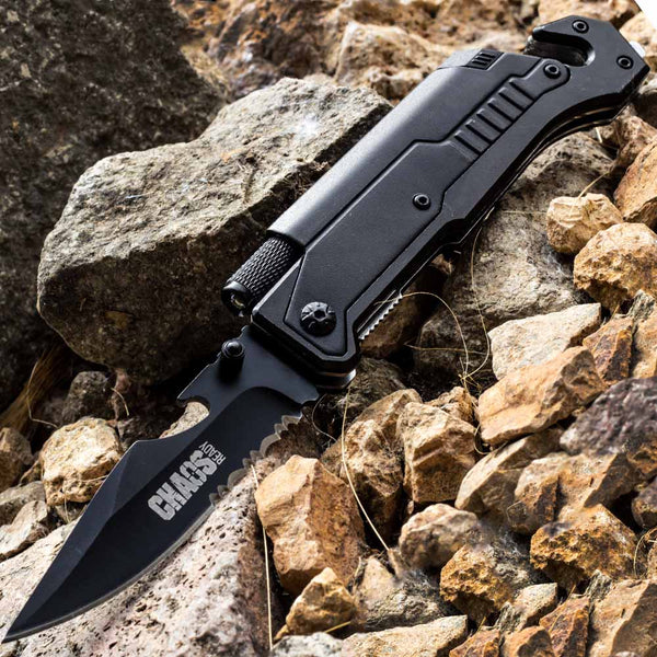 2025.12月購入新品未使用Hyper KnifeCream 1000mL Chaos Ready Knife Safety 6-IN-1 Survival Multi-Tool - Stealth