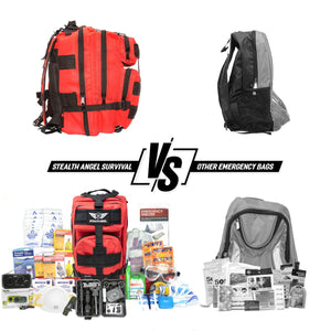 2 Person Emergency Preparedness Kit /  Red Survival Backpack  (72 Hours) Stealth Angel Survival
