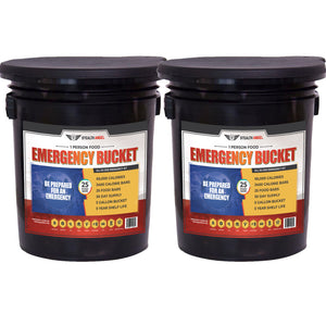 2 Person Food Emergency Bucket / 120,000 Calorie Food Bars (30 Day) Stealth Angel Survival