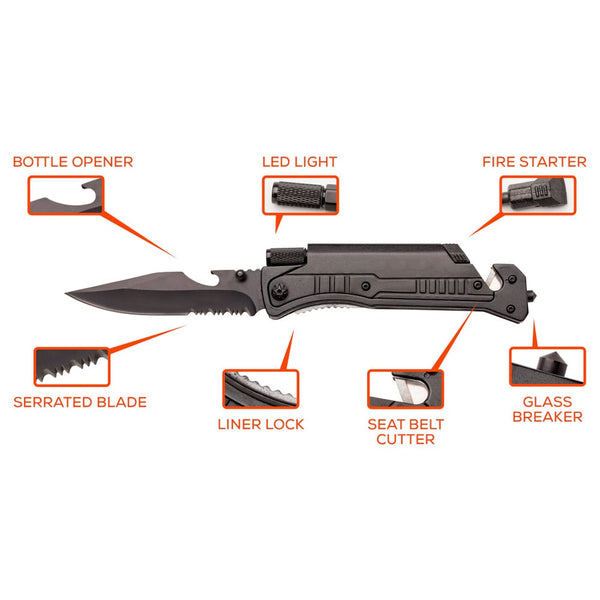 2025.12月購入新品未使用Hyper KnifeCream 1000mL Chaos Ready Knife Safety 6-IN-1 Survival Multi-Tool - Stealth