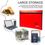 DocFortress Fire & Water Resistant Document/Money Safe Storage Bag