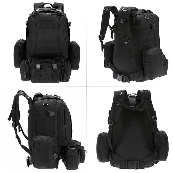 50L Backpack Daypack w/ 3 MOLLE Bags Large Military Style Outdoor Stealth Angel Survival 3M50 50L Backpack Daypack w/ 3 MOLLE Bags Large Military Style Outdoor Stealth Angel Survival 3M50