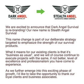 We are excited to announce that Dark Angel Survival is rebranding!