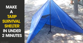 How To Make A Tarp Survival Shelter In Two Minutes