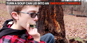 Turn a Soup Can Lid Into an Emergency Whistle