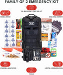 2 Person Emergency Preparedness Kit /  Black Survival Backpack  (72 Hours) Stealth Angel Survival