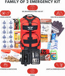 2 Person Emergency Preparedness Kit /  Red Survival Backpack  (72 Hours) Stealth Angel Survival