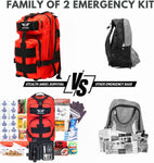 2 Person Emergency Preparedness Kit /  Red Survival Backpack  (72 Hours) Stealth Angel Survival