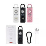 Self Defense Alarm Keychain, LED Flashlight with Strobe Light Rechargeable  Stealth Angel Survival