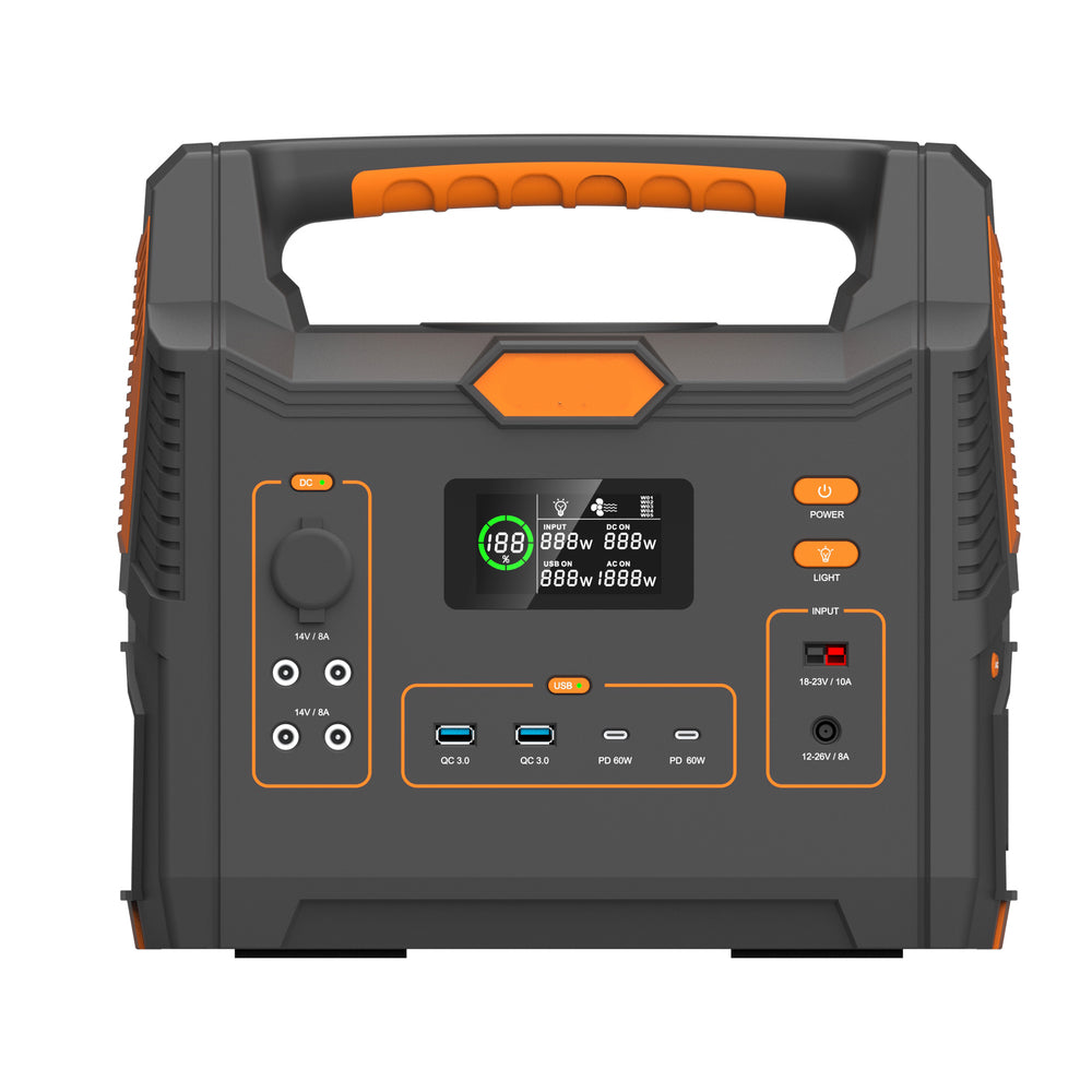 1500W Portable Power Station Rechargeable Battery Generator Stealt