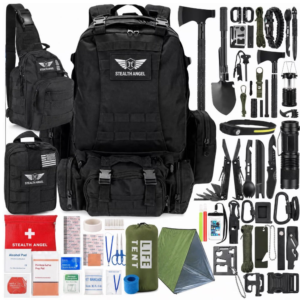 Alpha 500 - The Ultimate Bug Out Bag - 7 Day Survival Backpack  Stealth Angel Survival