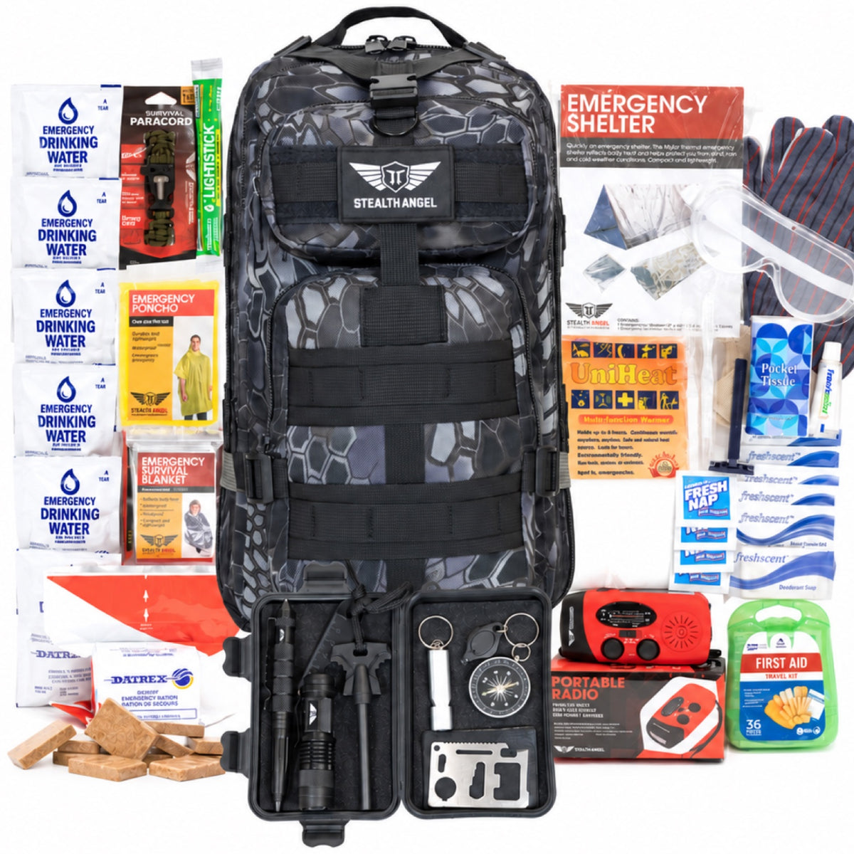 Stealth Angel 1 Person Emergency Kit / Survival Bag (72 Hours)