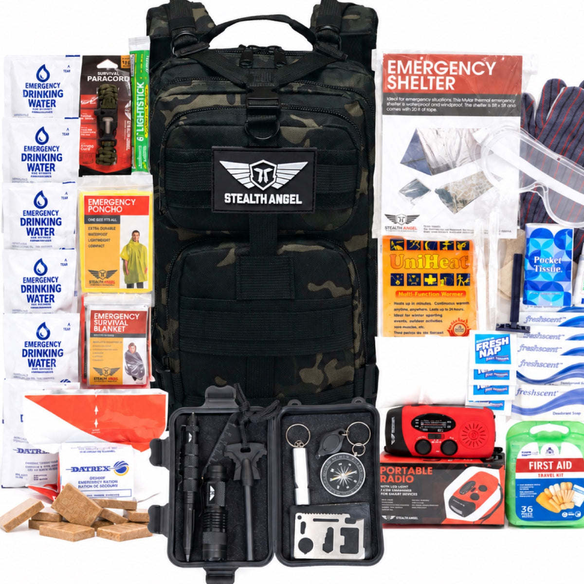 1 Person Emergency Kit / Survival Bag (72 Hours) Stealth Angel Survival