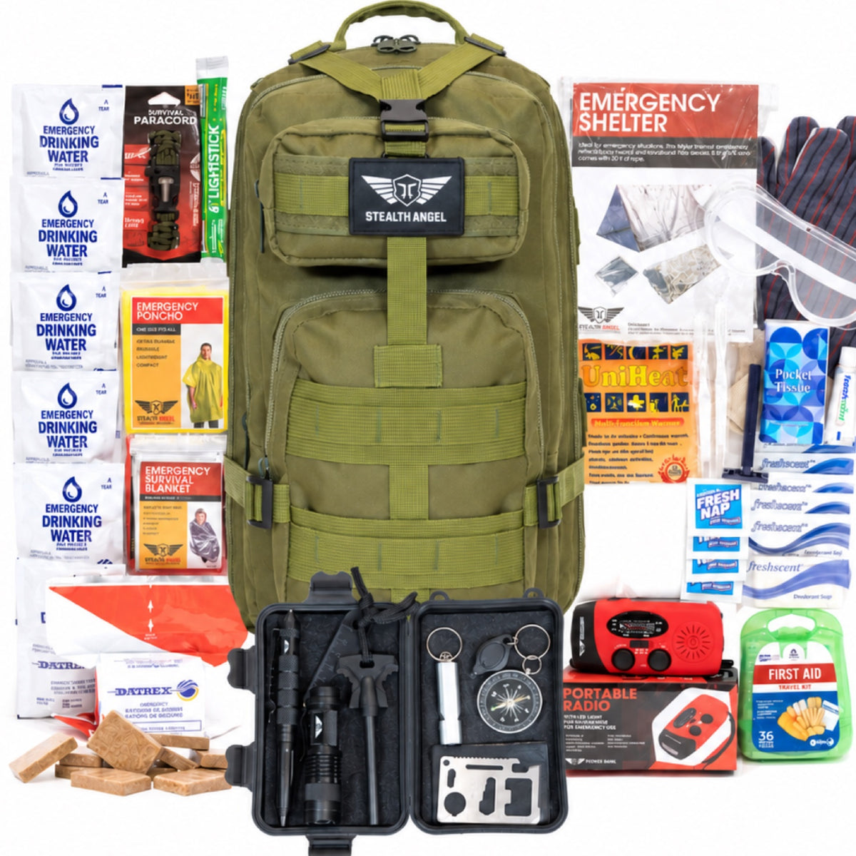 1 Person Emergency Kit / Survival Bag (72 Hours) Stealth Angel Survival