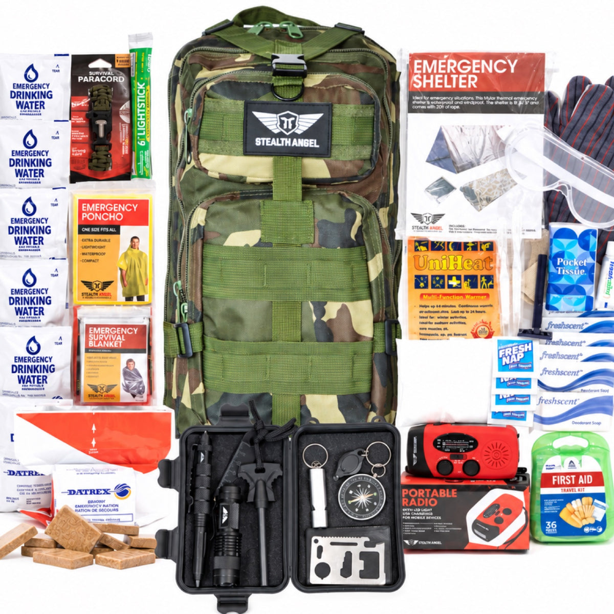 1 Person Emergency Kit / Survival Bag (72 Hours) Stealth Angel Survival