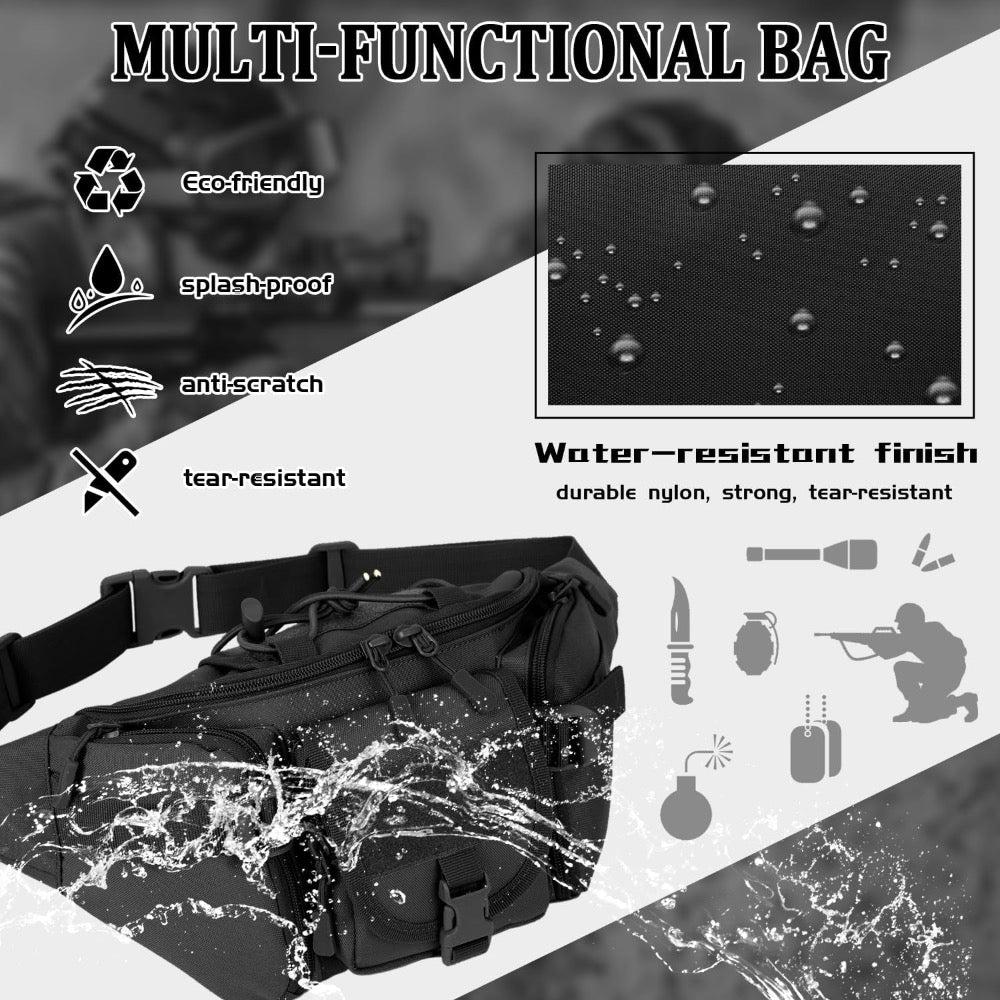 Tact Pack Waist Bag Fanny Pack Hip Belt Outdoor Hiking Fishing Stealth Angel Survival