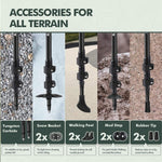 Trekking Poles Adjustable Walking Hiking Sticks 2-Pack Stealth Angel Survival