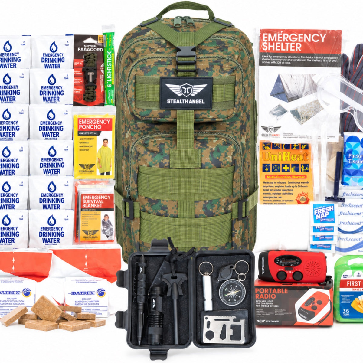 2 Person Emergency Kit / 72 Hour Backpack By Stealth Angel Survival