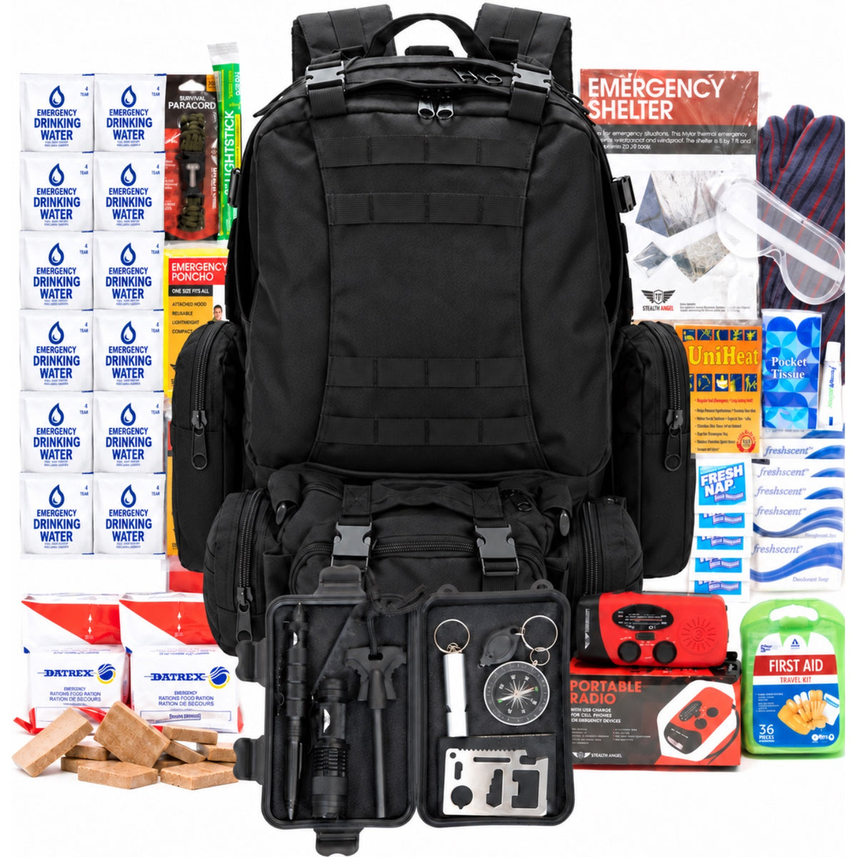 2 Person XL Emergency Kit / 72 Hour Backpack By Stealth Angel Survival