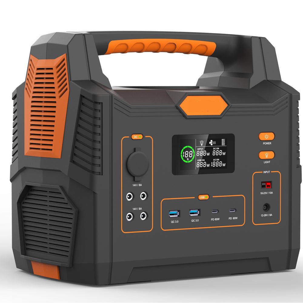 Compact Small Emergency Generator 1500W Portable Power Station - Rechargeable Battery Generator - Stealt ...