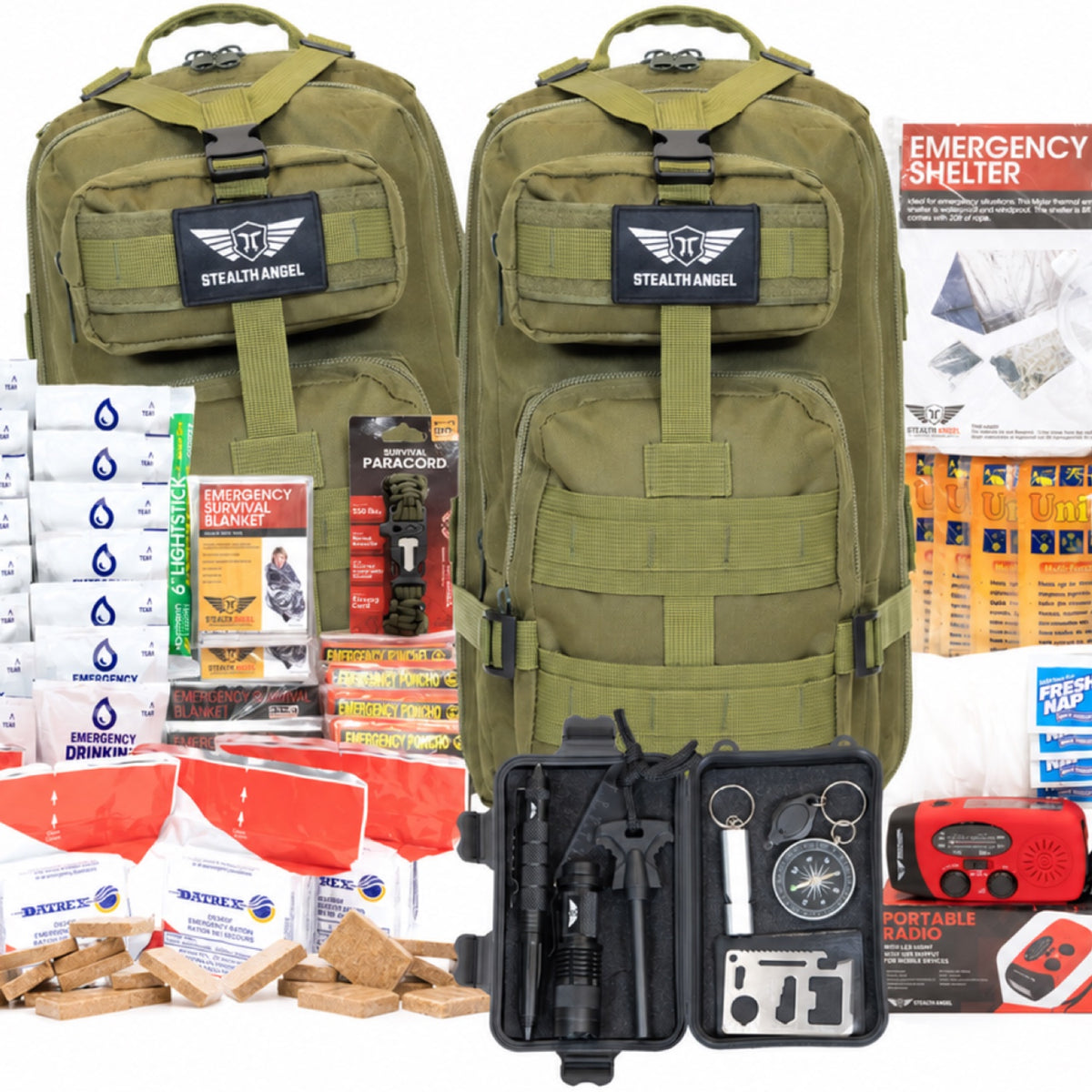 4 Person Emergency Kit / Survival Bag (72 Hours) Stealth Angel Survival