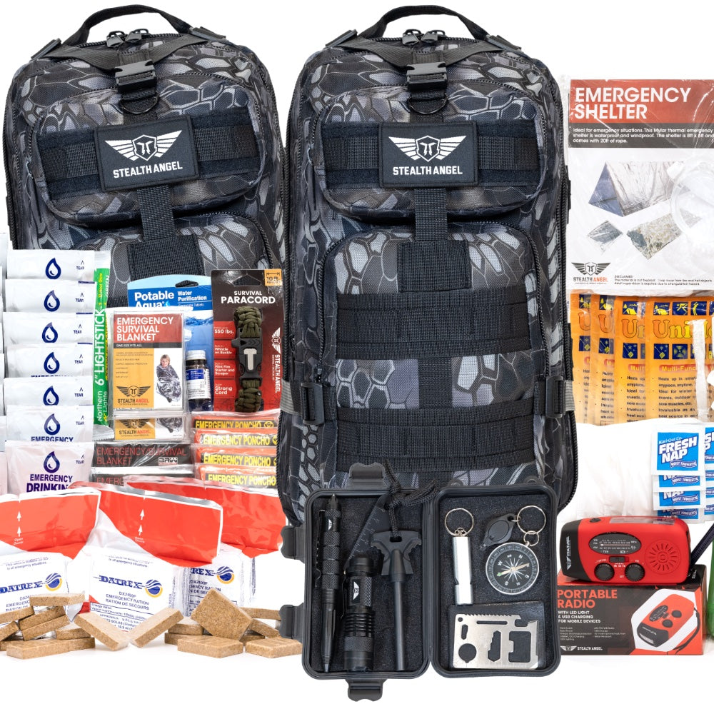 4 Person Emergency Kit / Survival Bag (72 Hours) Stealth Angel Surviva ...