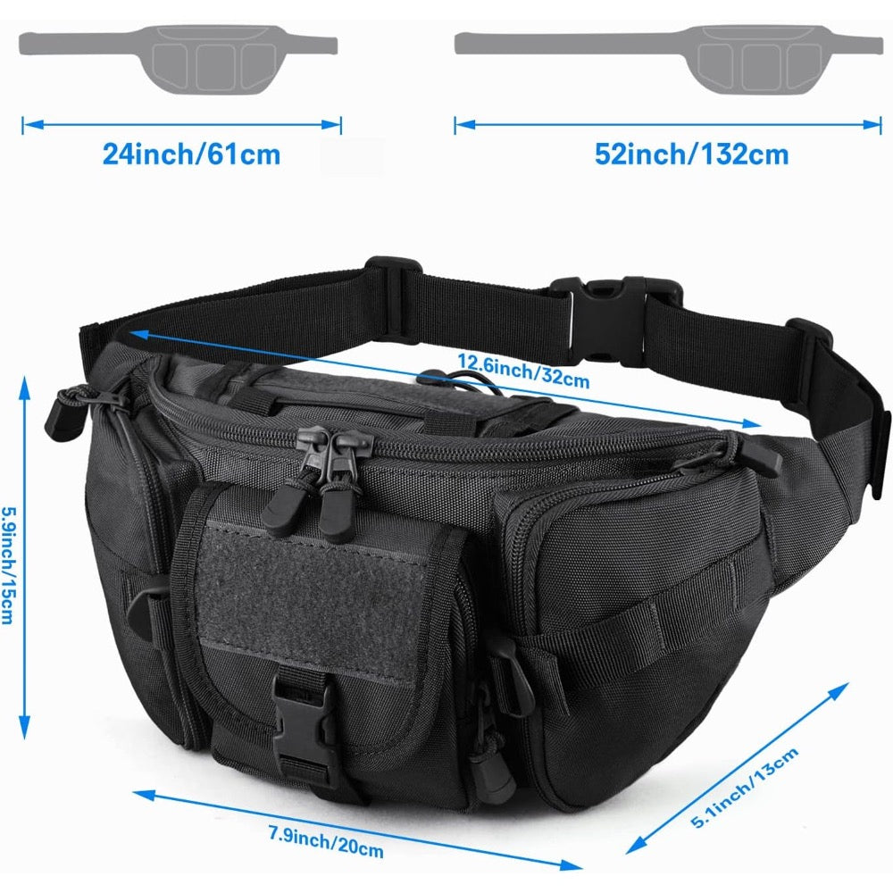 Tact Pack Waist Bag Fanny Pack Hip Belt Outdoor Hiking Fishing Stealth Angel Survival