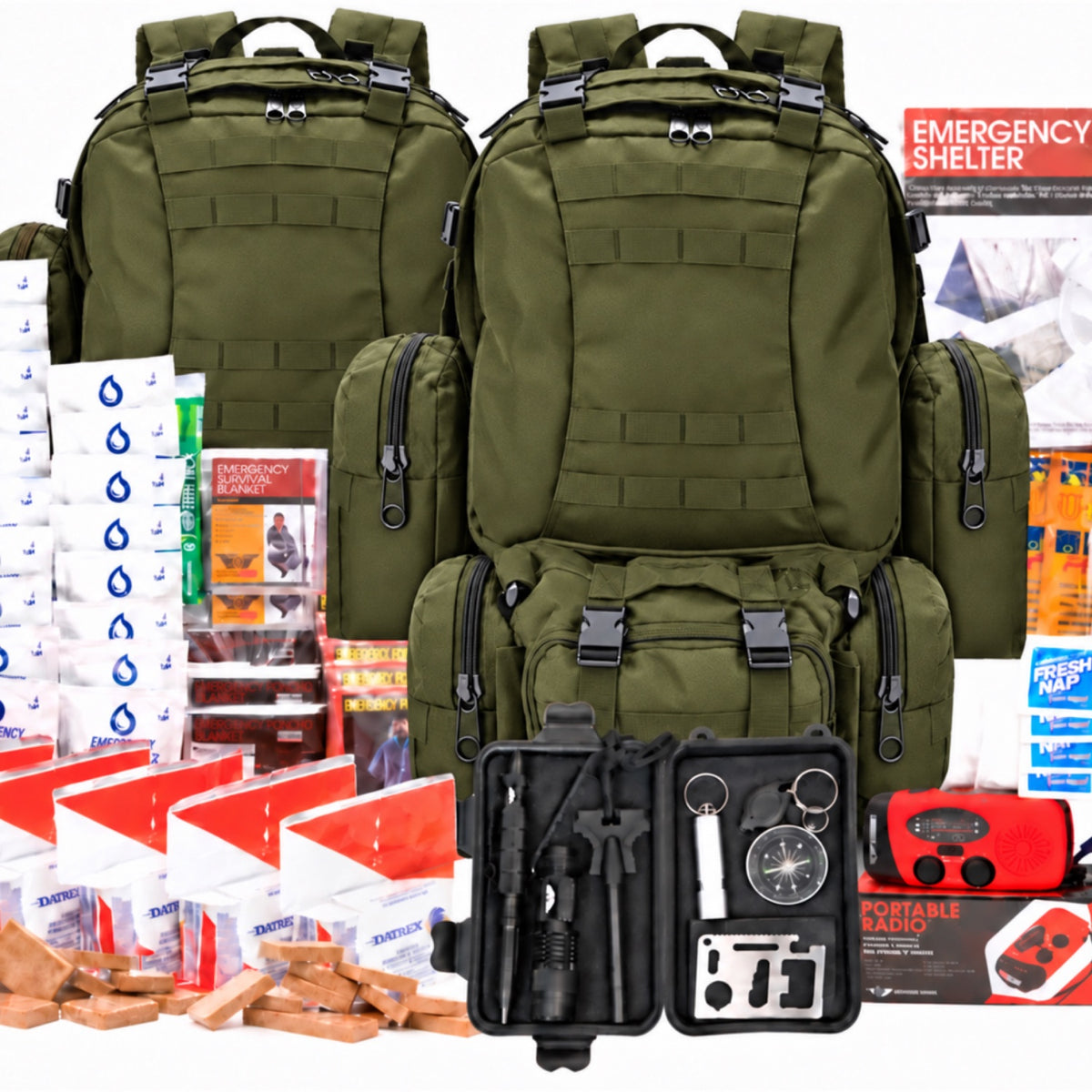 5 Person XL Emergency Kit / Survival Bag (72 Hours) Stealth Angel Survival