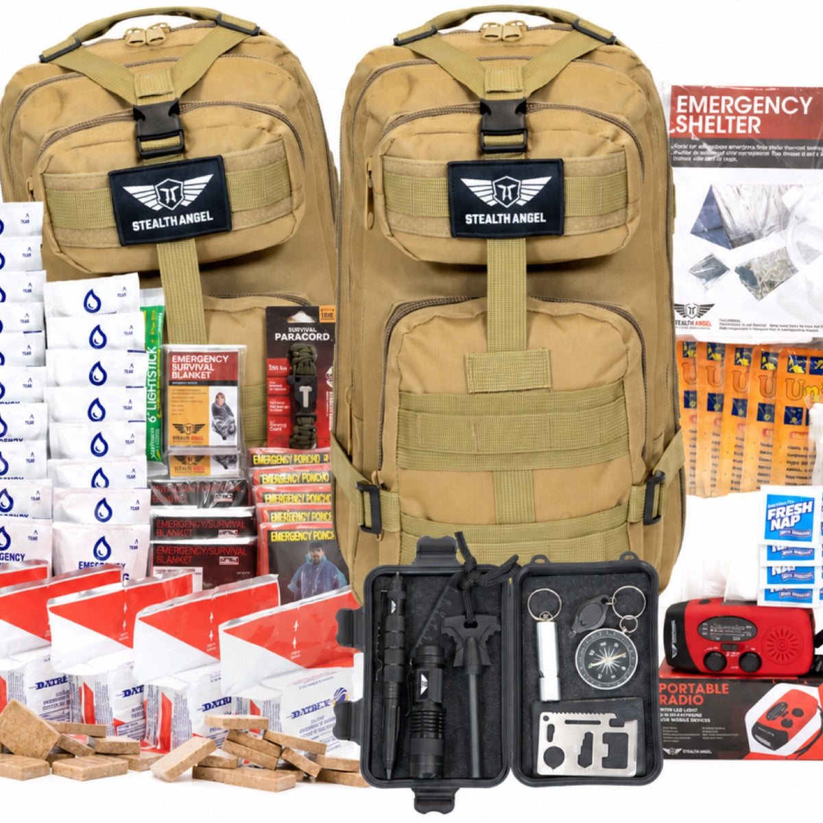 5 Person Emergency Kit / Survival Bag (72 Hours) Stealth Angel Survival