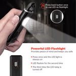 Self Defense Alarm Keychain, LED Flashlight with Strobe Light Rechargeable  Stealth Angel Survival