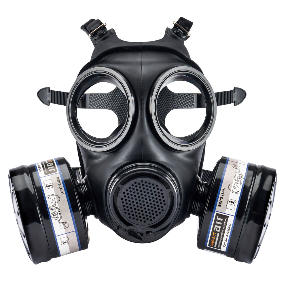 Full Face Tactical Dual Respirator Gas Mask 2.0 Stealth Angel Survival