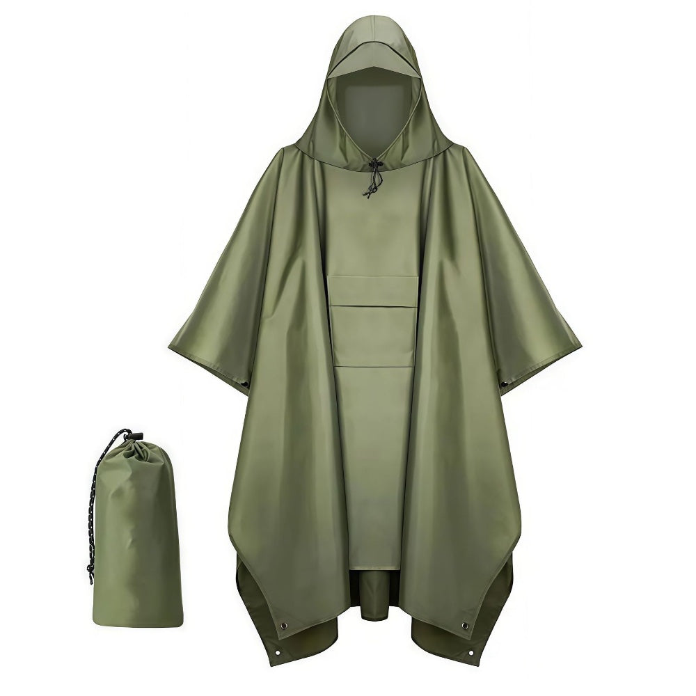 3 in 1 Hooded Poncho / Shelter / Tarp Military Style Multi-Purpose Stealth Angel Survival SA-RC1