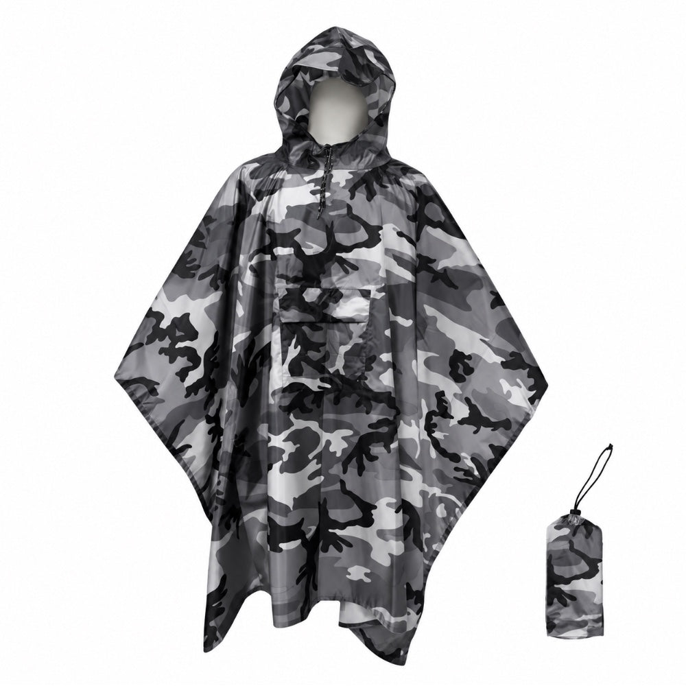 3 in 1 Hooded Poncho / Shelter / Tarp Military Style Multi-Purpose Stealth Angel Survival SA-RC1