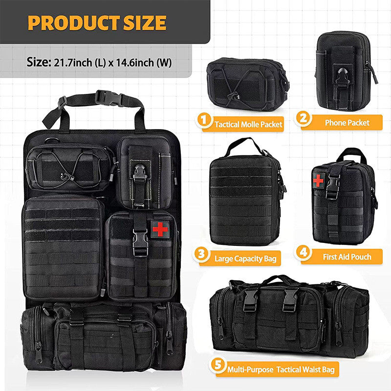Tactical Back Seat Molle Organizer - Stealth Angel Survival