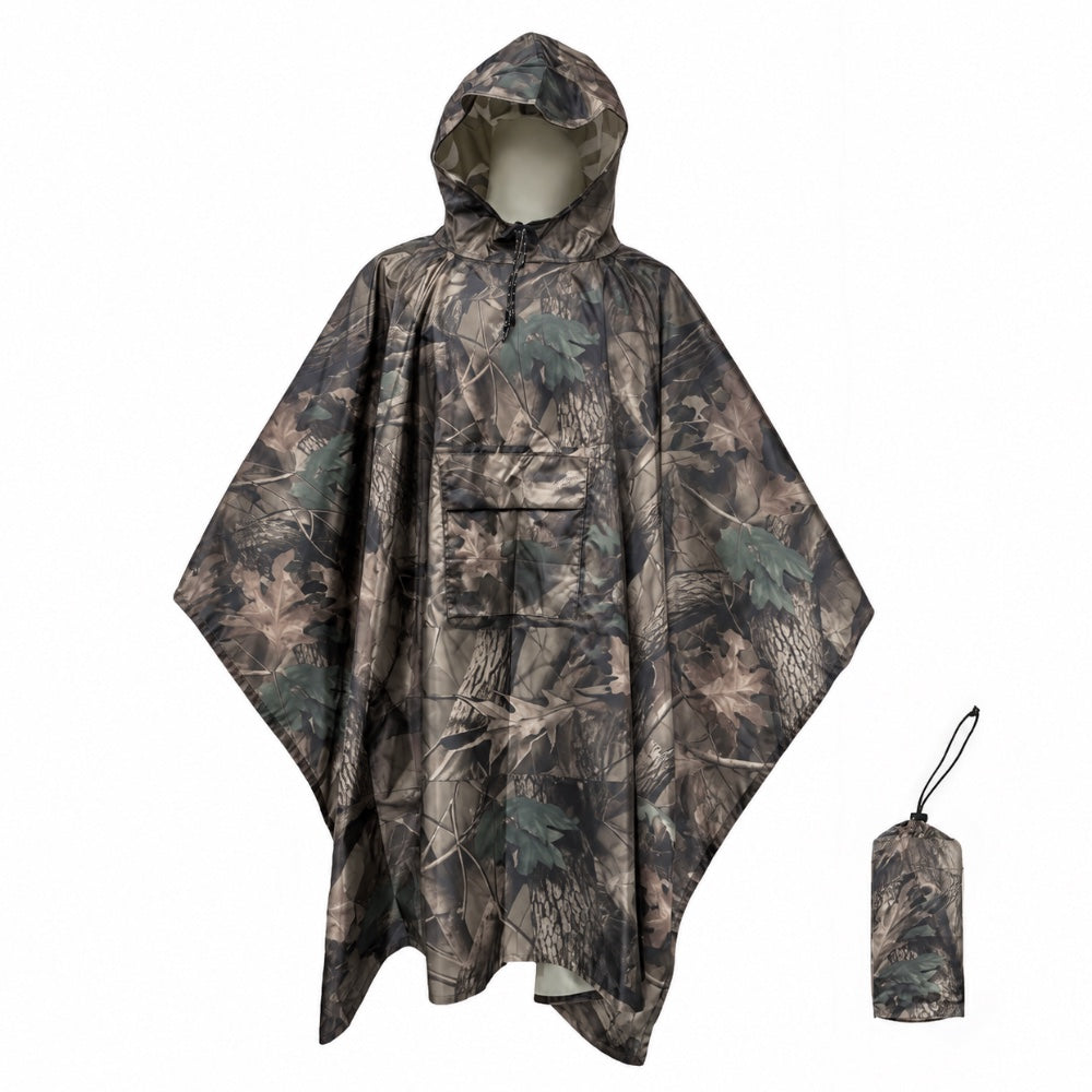 3 in 1 Hooded Poncho / Shelter / Tarp Military Style Multi-Purpose Stealth Angel Survival SA-RC1