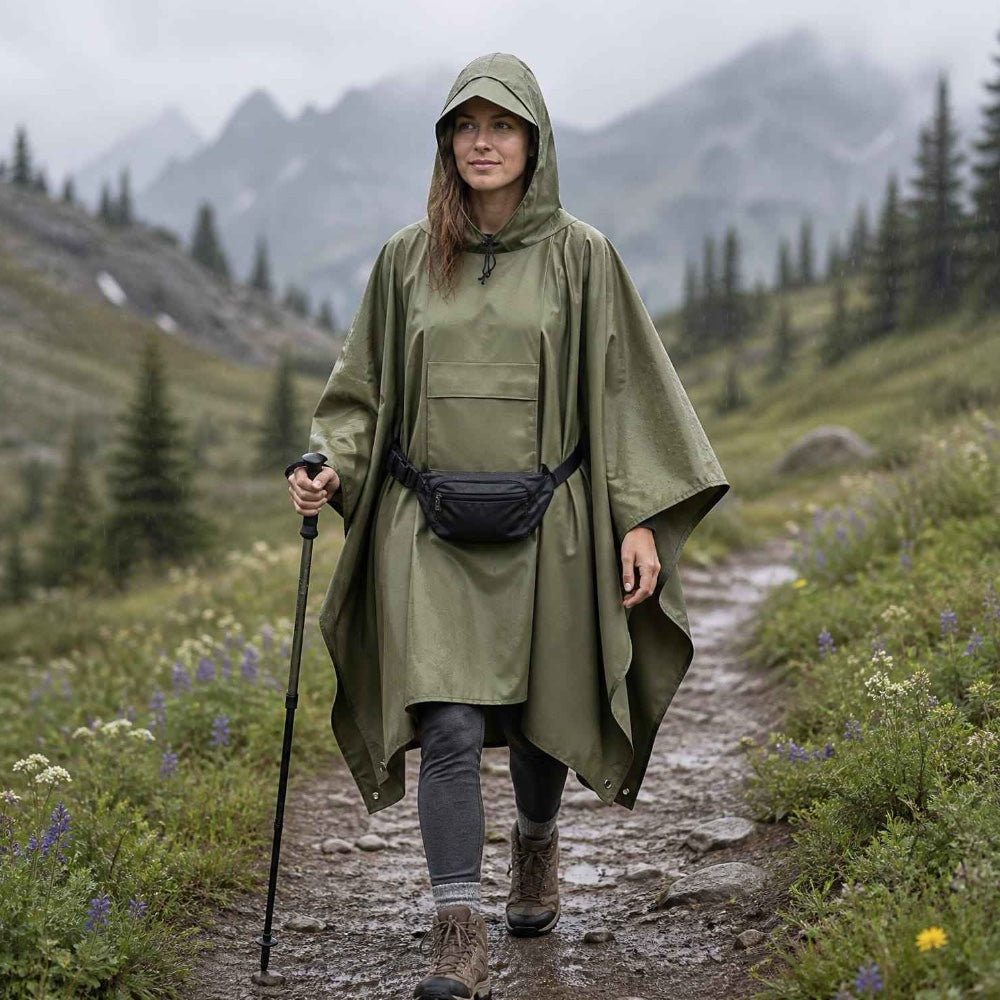 3 in 1 Hooded Poncho / Shelter / Tarp Military Style Multi-Purpose Stealth Angel Survival SA-RC1