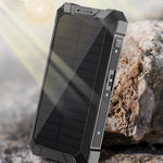 Solar Power Bank Pro 20,000mAh with 4 Built in Cables Qi Wireless Charger Stealth Angel Survival