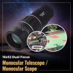 16x52 Dual Focus Monocular Telescope / Spotting Scope Stealth Angel Survival