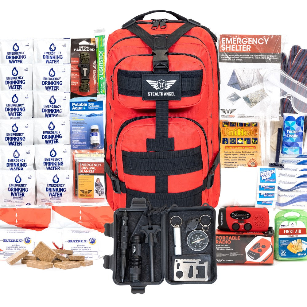 13075 Roll And Go Survival Kit (2 Person Kit) – Full-Line of Emergency  Supplies Personal Custom-Designed Kits Long-term Shelf-life Food & Water –  Mayday Industries