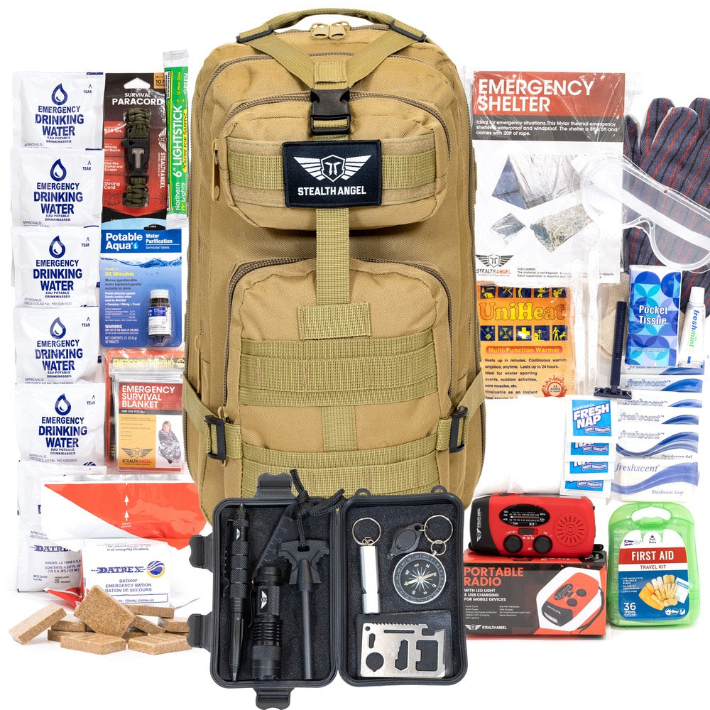Stealth Angel 1 Person Emergency Kit / Survival Bag (72 Hours ...