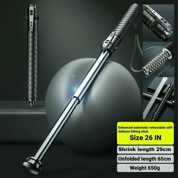 Retractable Line Stick Self Defense Stick Pro Retractable Protection When Walking, Hiking Ste ...