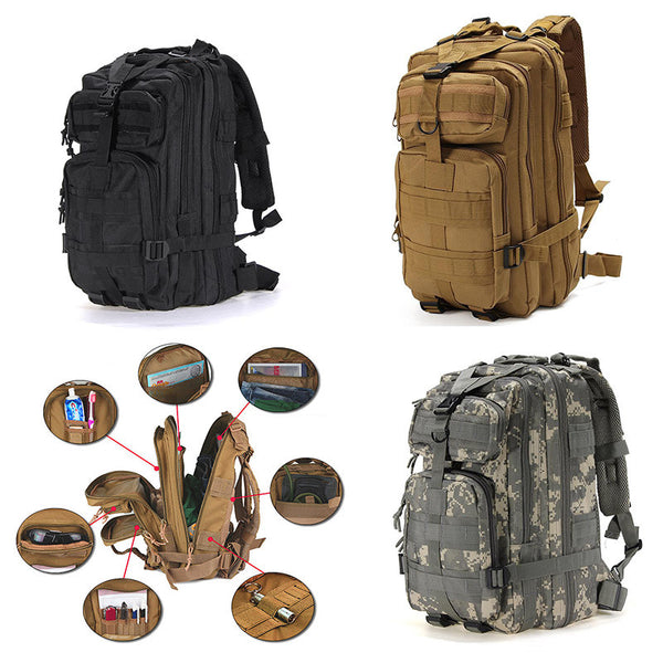 30L Backpack Military Style Outdoor Waterproof Rucksack Stealth Angel Survival Maple Leaf