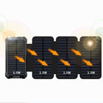 4 Solar Panel Power Bank Pro 20,000mAh with 4 Built in Cables Qi Wireless Charger Stealth Angel Survival