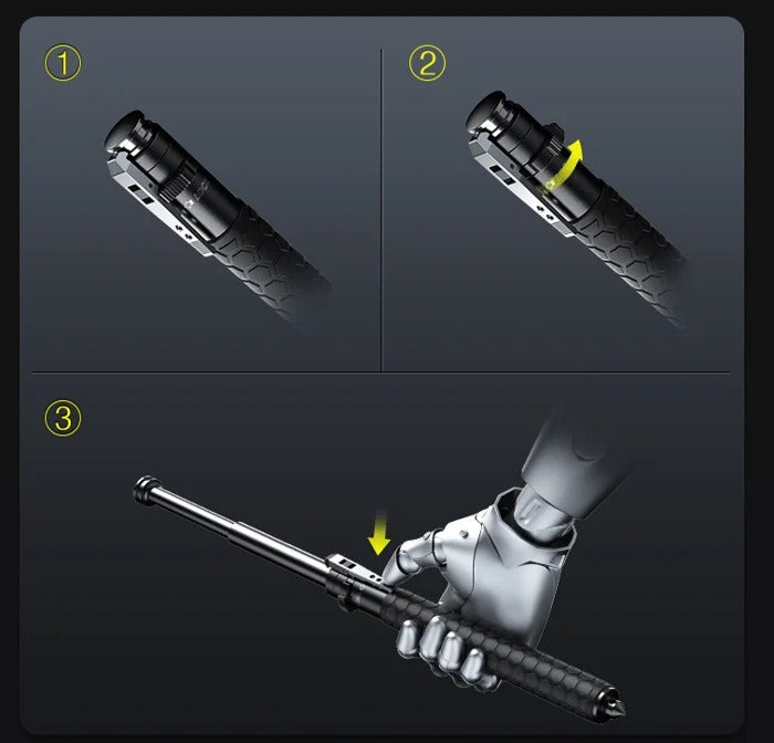 Self Defense Stick Pro Retractable Protection When Walking, Hiking Stealth Angel Survival