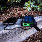 20,000 mAh Solar Charger w/ Fire Starter and Twin Flashlight Stealth Angel Survival