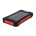 10,000mAH Water Resistant / Shockproof Solar Dual-USB Charger and LED Light Stealth Angel Survival