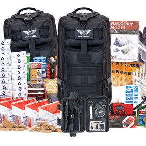 Kit de supervivencia urbana de emergencia de 72 horas para 2 personas de la  marca Stealth Tactical Bug-out diseño discreto para supervivencia urbana