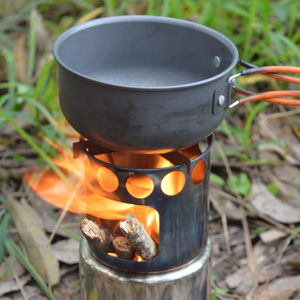 Stainless Steel Round Wood Burning Stove Lightweight And Compact Stealth Angel Survival