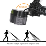 TRI5 High Power 6-Mode LED Waterproof Headlamp Kit Stealth Angel Survival