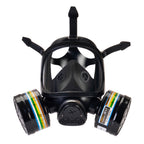 Full Face Tactical Dual Respirator Gas Mask Stealth Angel Survival